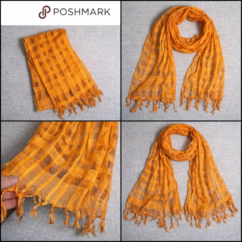 🧡  Vintage Cutwork Scarf | Timeless Artistry & Elegant Detail